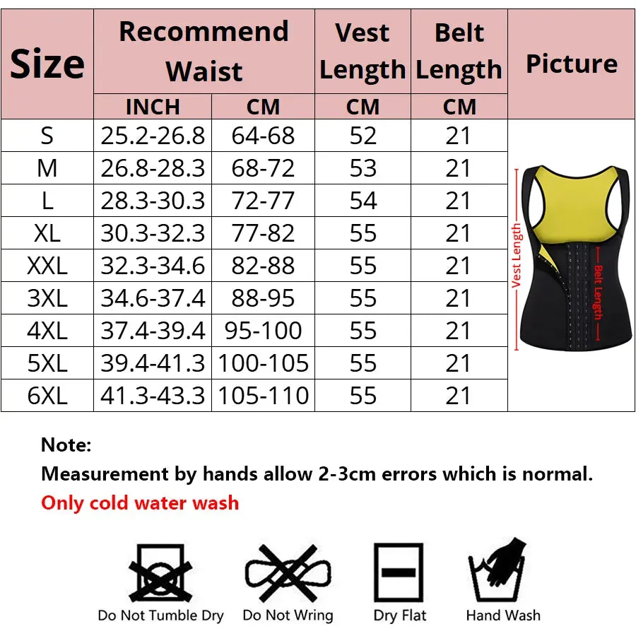 Body Slimming Shapewear Vest with Waist Trainer - Sweat Sport Shaper for Belly Sheath and Posture Support