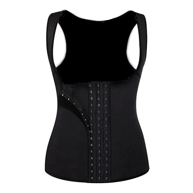 Body Slimming Shapewear Vest with Waist Trainer - Sweat Sport Shaper for Belly Sheath and Posture Support
