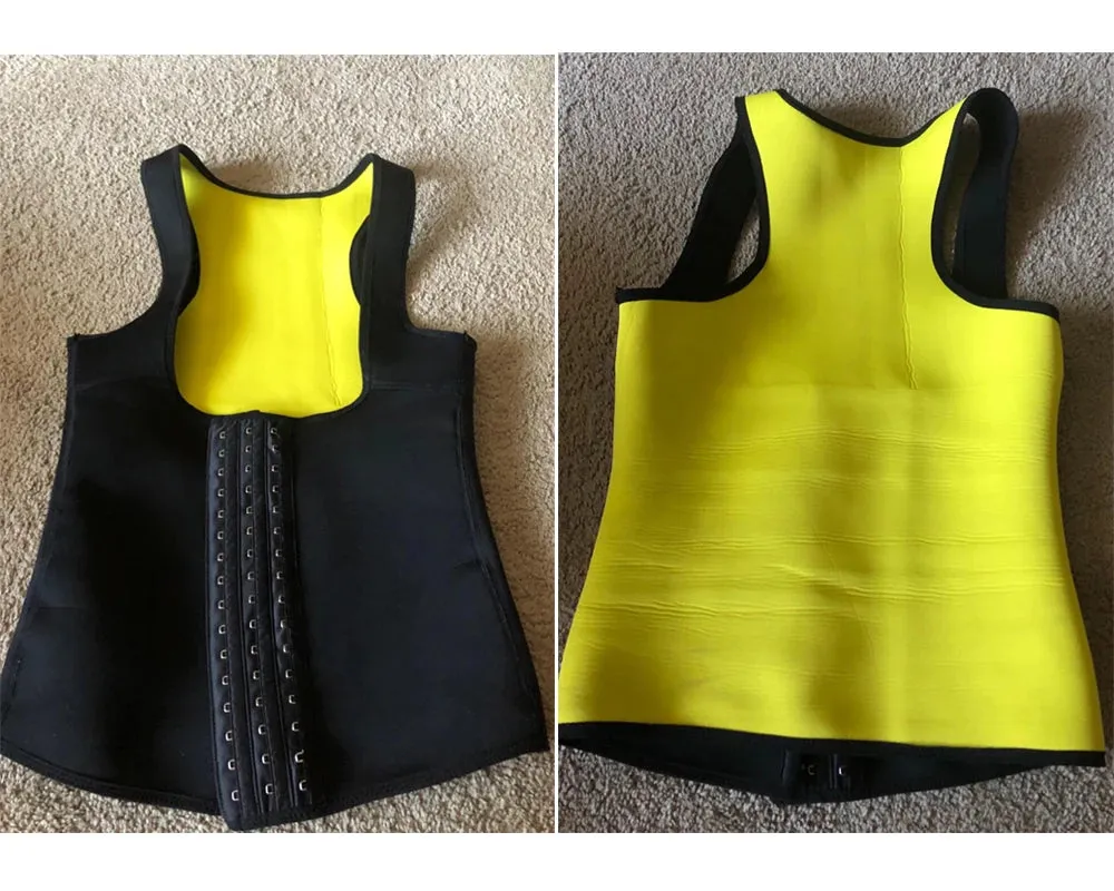 Body Slimming Shapewear Vest with Waist Trainer - Sweat Sport Shaper for Belly Sheath and Posture Support