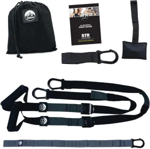 Bodyweight Trainer Kit - Suspension Resistance Training Straps for Full Body Workouts at Home- Black 2