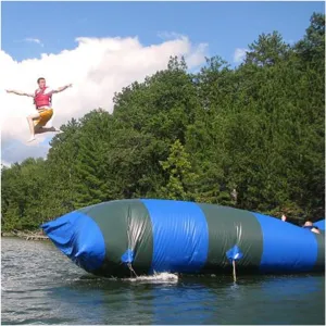 Bounce Swim Platform,Inflatable Water Trampoline, Water Jumping Mat, Inflatable Water Polo, Inflatable Water Polo Jump, Water Toys(1.5 * 5m)