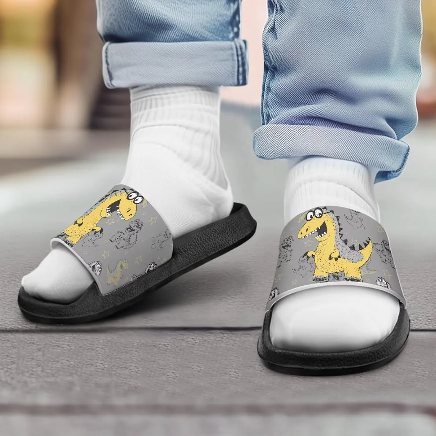 Boys House Slippers Everyday Non-slip Slide Sandals Comfortable Bathroom Shower Shoes Kids Beach Sandal