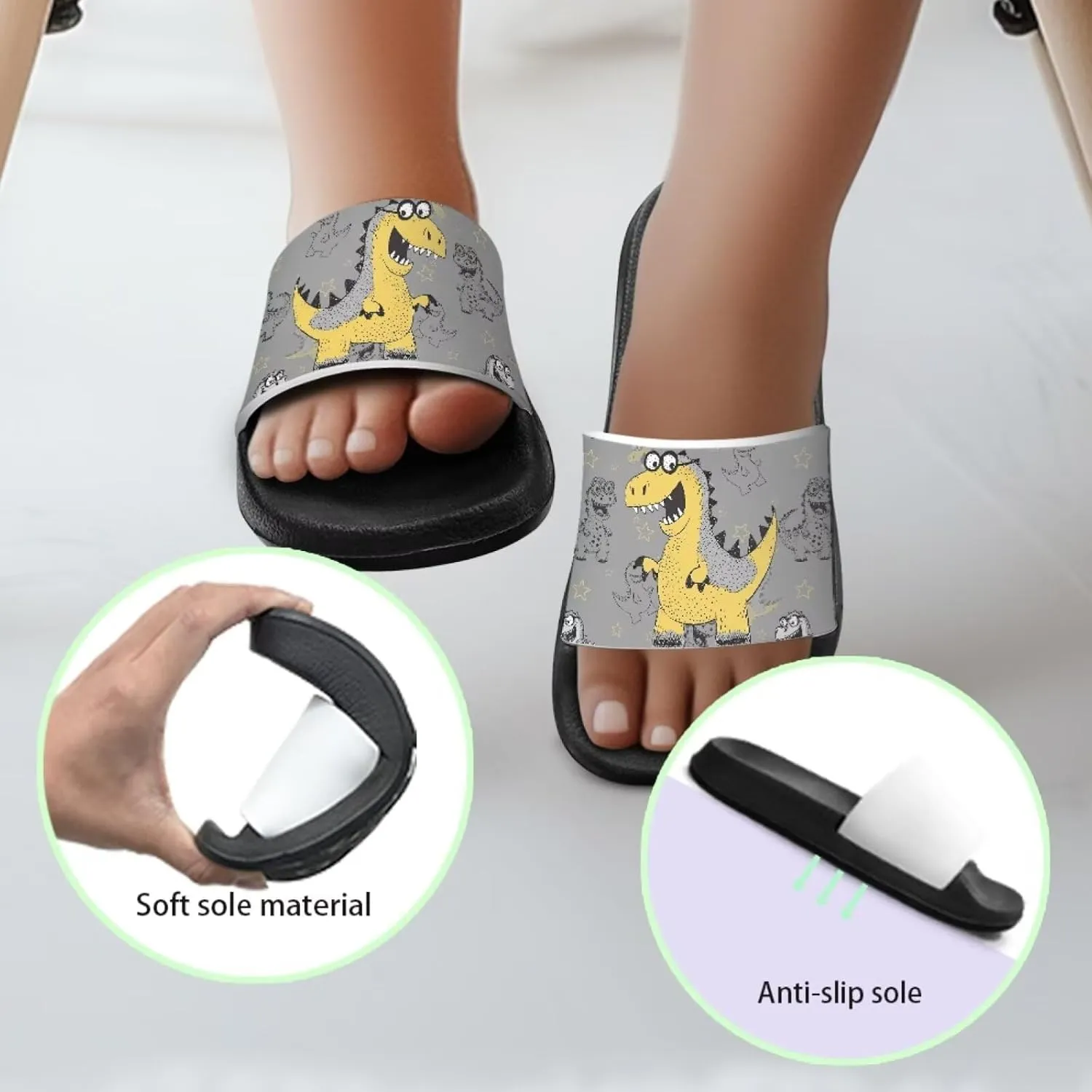 Boys House Slippers Everyday Non-slip Slide Sandals Comfortable Bathroom Shower Shoes Kids Beach Sandal