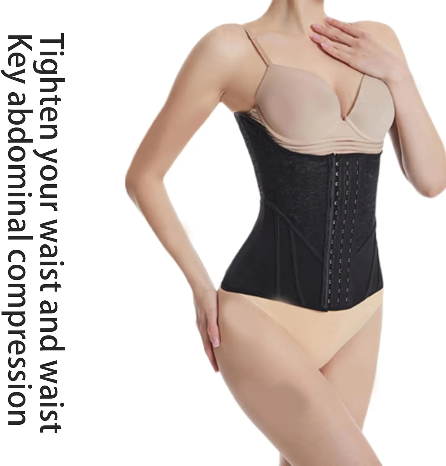 Breathable Spandex Waist Shaper Adjustable Waist Trainer Stylish Mesh Corset For Work And Postnatal Use