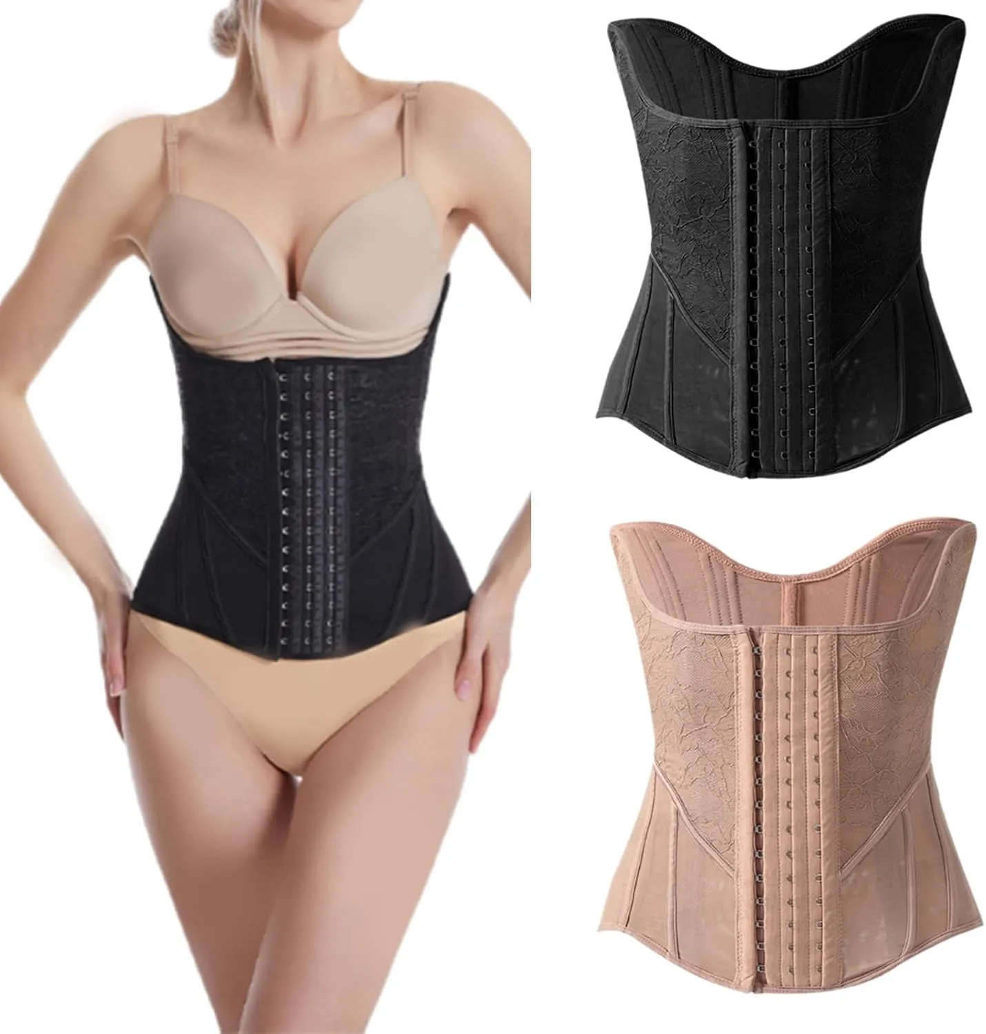 Breathable Spandex Waist Shaper Adjustable Waist Trainer Stylish Mesh Corset For Work And Postnatal Use