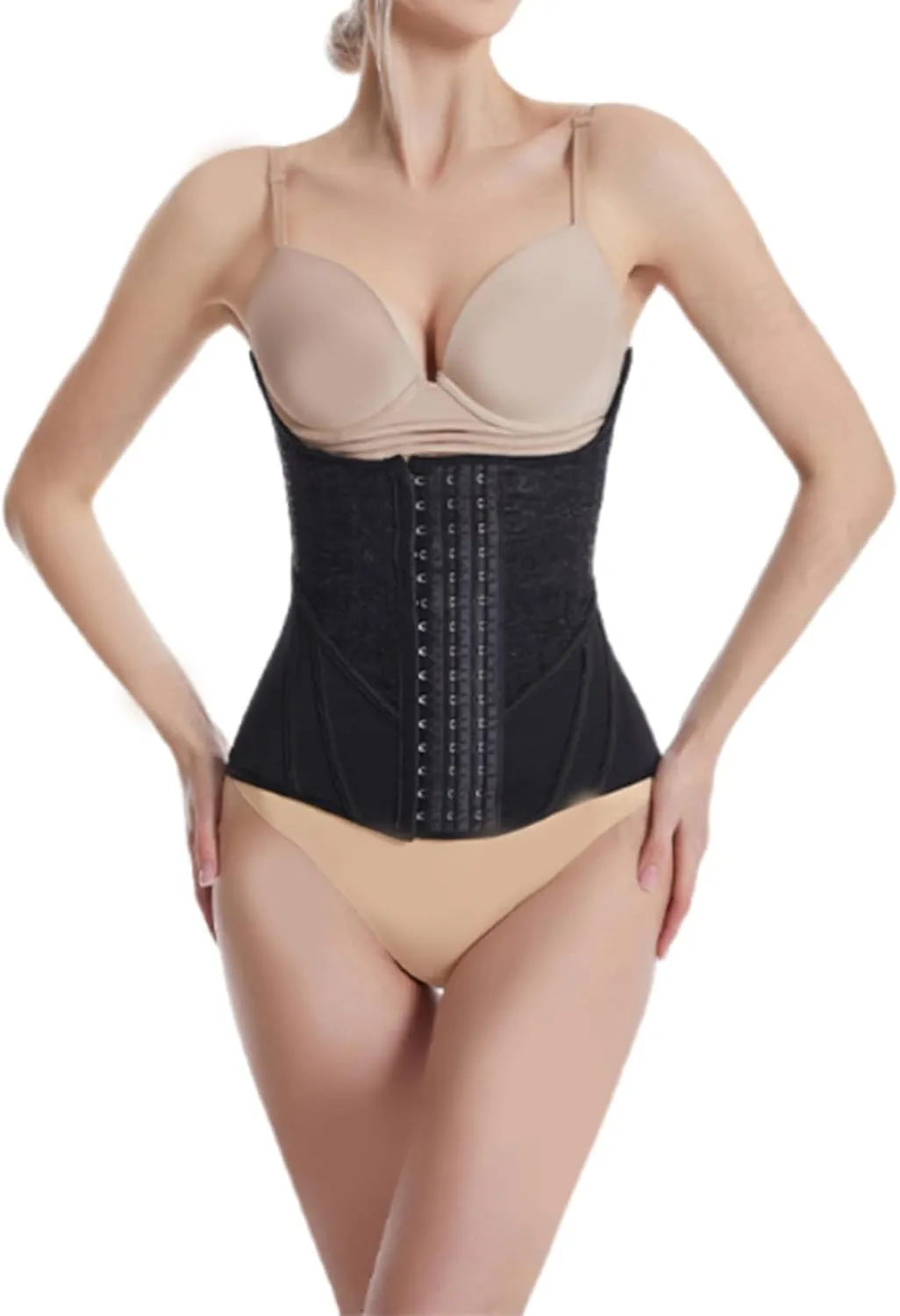 Breathable Spandex Waist Shaper Adjustable Waist Trainer Stylish Mesh Corset For Work And Postnatal Use
