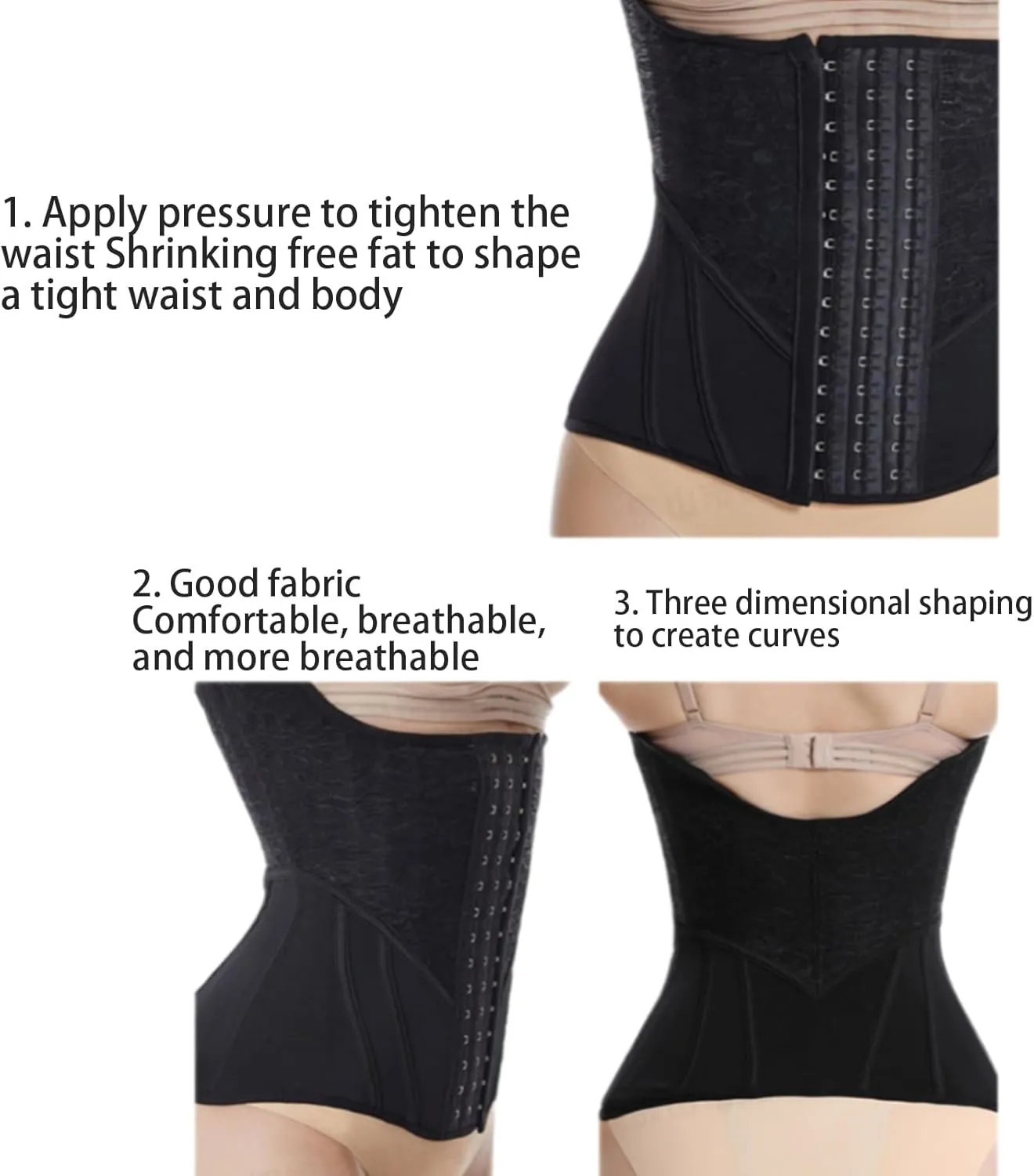 Breathable Spandex Waist Shaper Adjustable Waist Trainer Stylish Mesh Corset For Work And Postnatal Use