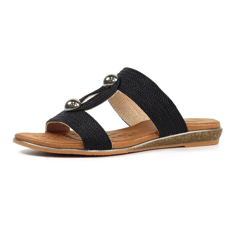 Callow II Black Sandal