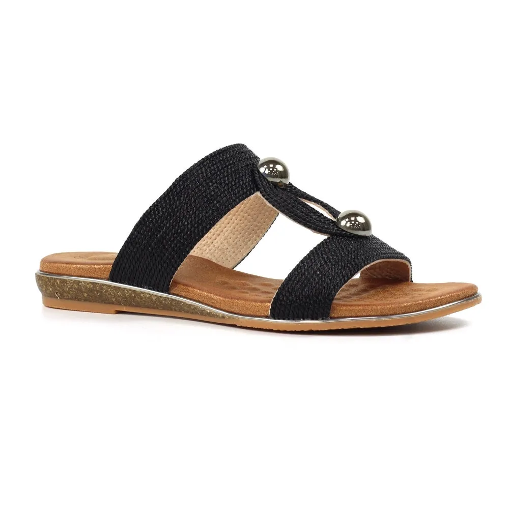 Callow II Black Sandal