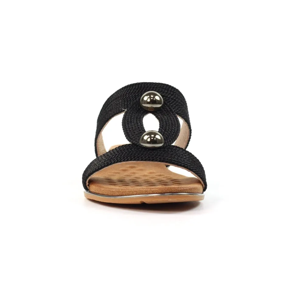 Callow II Black Sandal