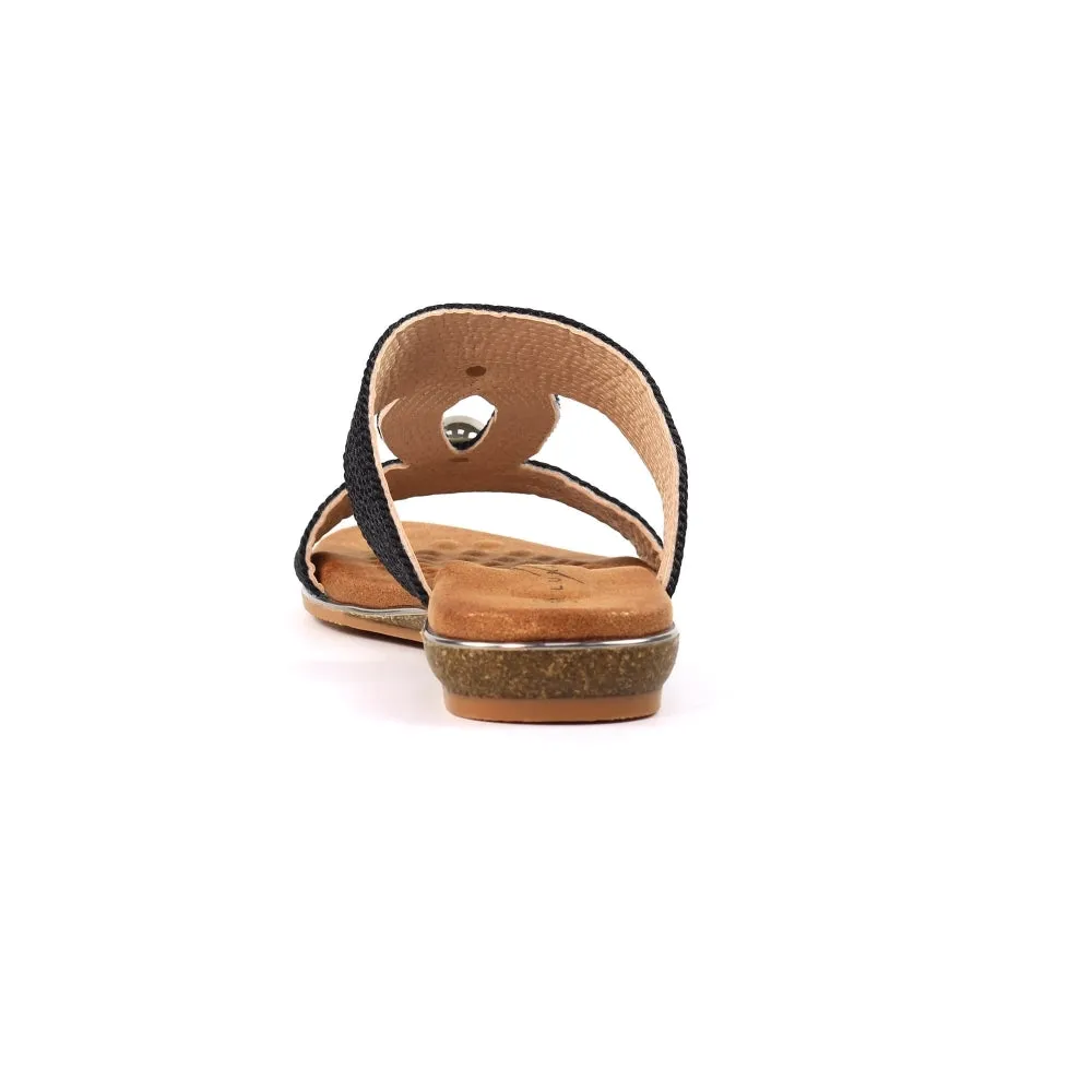 Callow II Black Sandal