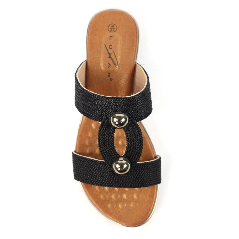 Callow II Black Sandal