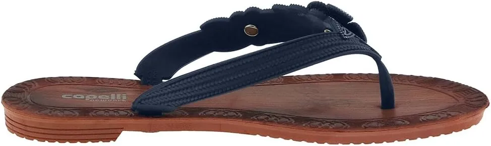 Capelli New York Flowers with Pearl Trim Ladies Flip Flop