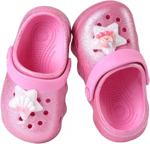 Casual Bright-Colored Clogs for Kid's, Toddlers, Girls, Breathable Lightweight Children's Garden Shoes for Beach Pool, Anti Slip Sandals Clogs, Water Shoes Summer Slides