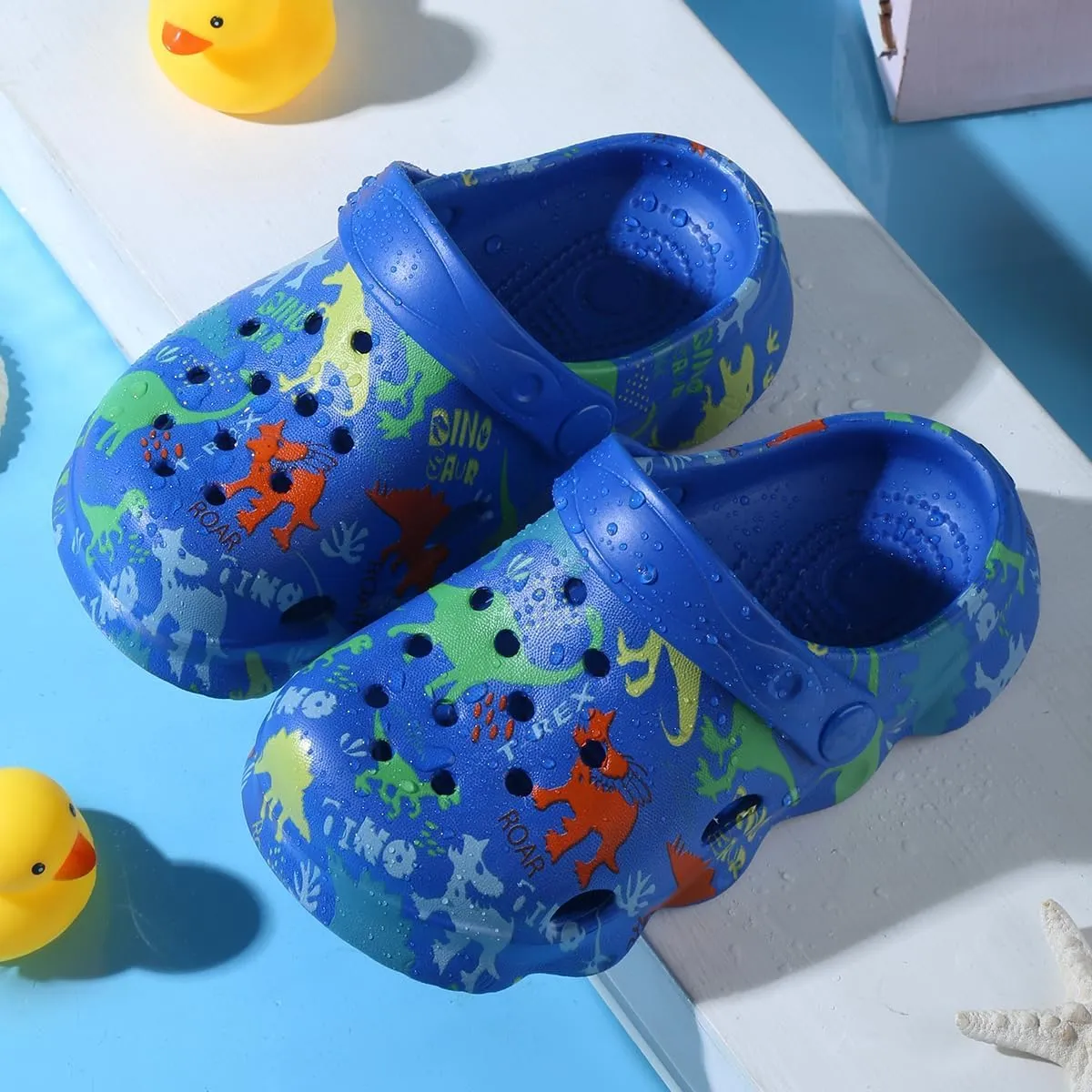 Casual Bright-Colored Clogs for Kid's, Toddlers, Girls, Breathable Lightweight Children's Garden Shoes for Beach Pool, Anti Slip Sandals Clogs, Water Shoes Summer Slides
