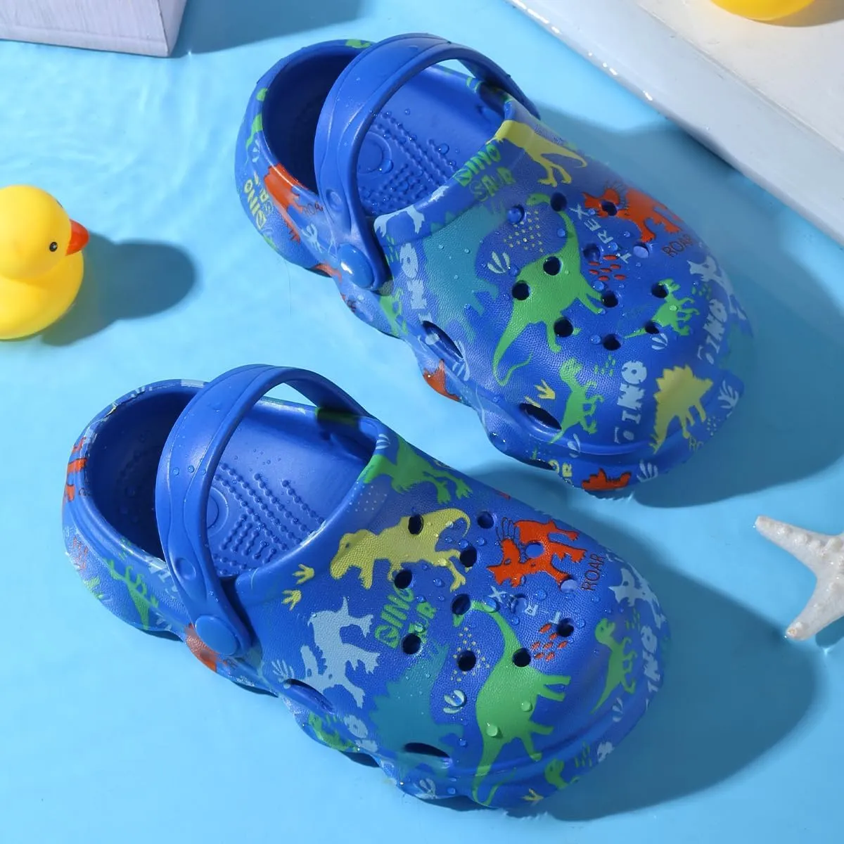 Casual Bright-Colored Clogs for Kid's, Toddlers, Girls, Breathable Lightweight Children's Garden Shoes for Beach Pool, Anti Slip Sandals Clogs, Water Shoes Summer Slides