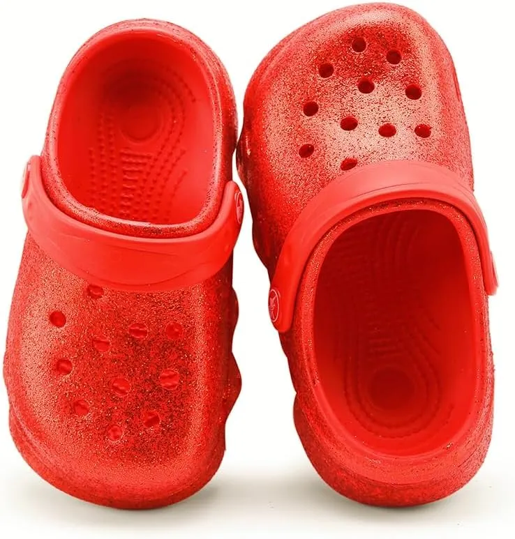 Casual Bright-Colored Clogs for Kid's, Toddlers, Girls, Breathable Lightweight Children's Garden Shoes for Beach Pool, Anti Slip Sandals Clogs, Water Shoes Summer Slides