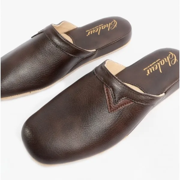 Chaleur PIERO Mens Mule Slippers Brown