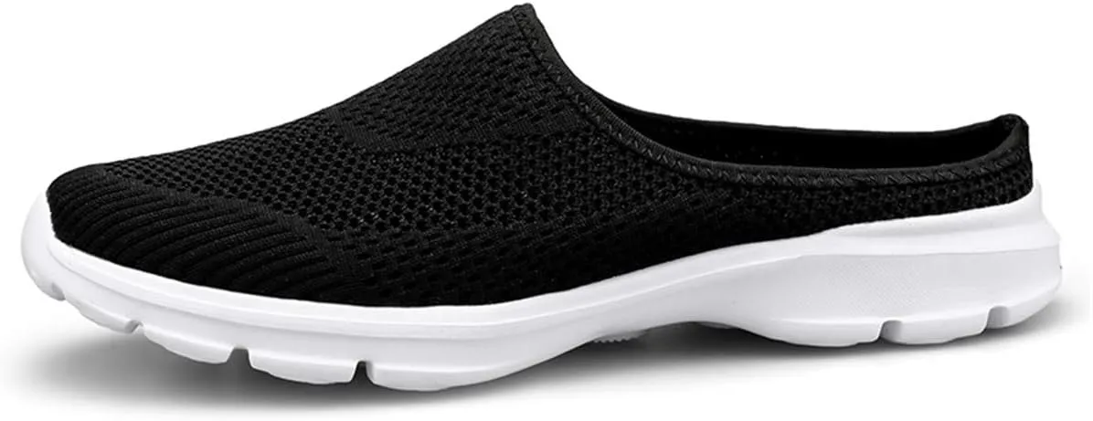 ChicWind Womens Breathable Mesh Walking Mules Sneakers Open Back Slip On Shoes