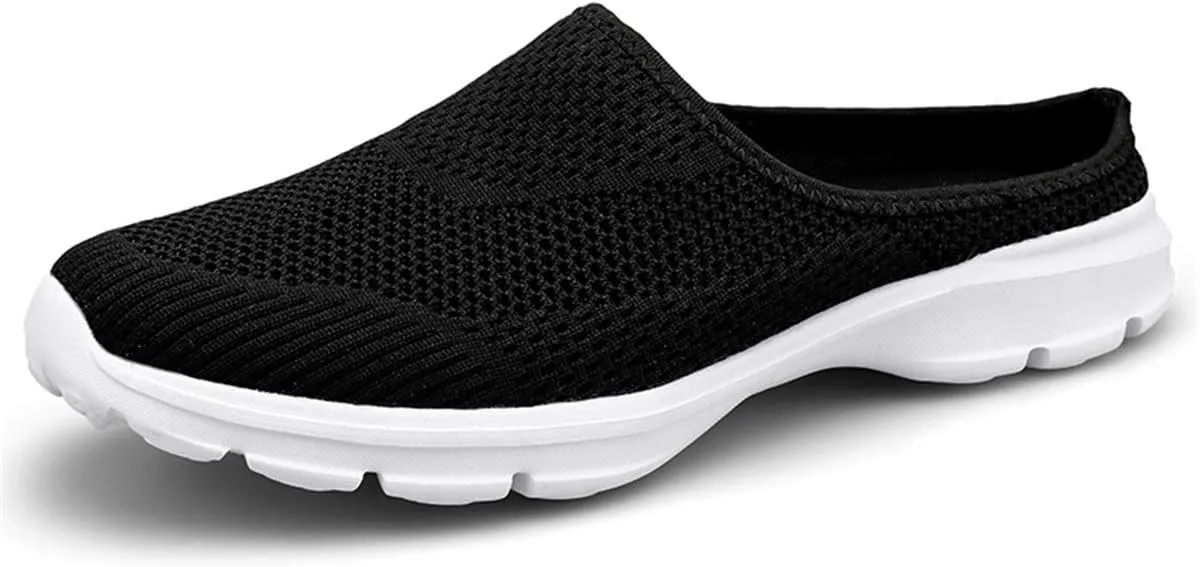 ChicWind Womens Breathable Mesh Walking Mules Sneakers Open Back Slip On Shoes
