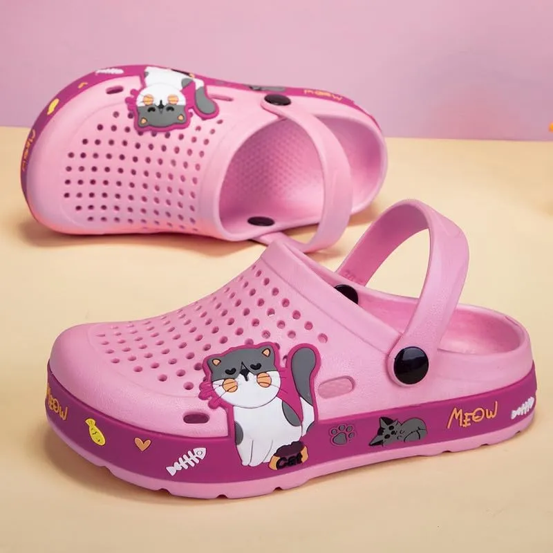 Children Garden Shoes Kids Boys Girls Cute Clogs Toddler Slippers Slip On Beach Pool Sandals Yard Lightweight and Comfortable