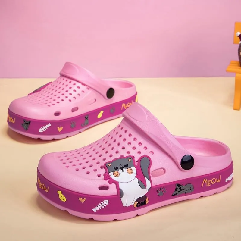 Children Garden Shoes Kids Boys Girls Cute Clogs Toddler Slippers Slip On Beach Pool Sandals Yard Lightweight and Comfortable