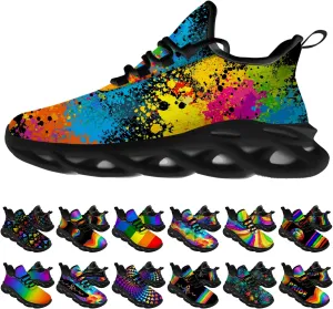 Ciadoon American Flag Shoes for Men Women Road Running Sport Walking Tennis Sneakers 4th of July Shoes Gifts for Him Her