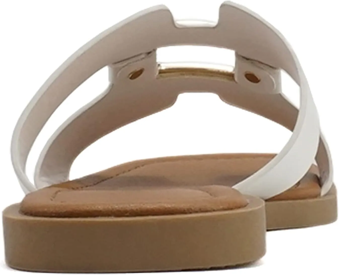 CITYCLASSIFIED “FENG” ~ Women Square Toe H-Band Buckle Slip-On Fashion Slide Sandal