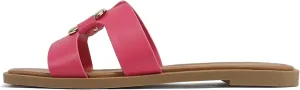 CITYCLASSIFIED “FENG” ~ Women Square Toe H-Band Buckle Slip-On Fashion Slide Sandal