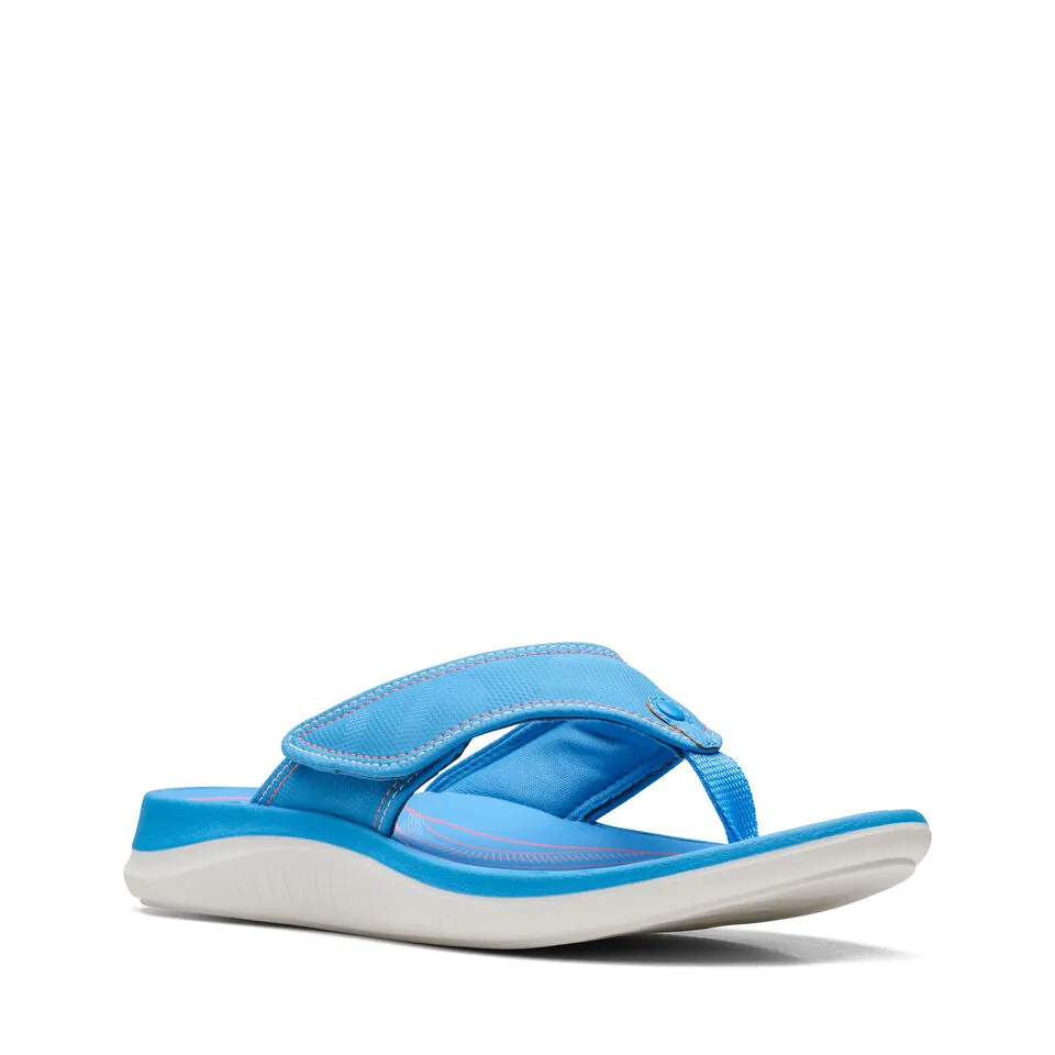 Clarks Women's Glide Post Bright Blue Synthetic