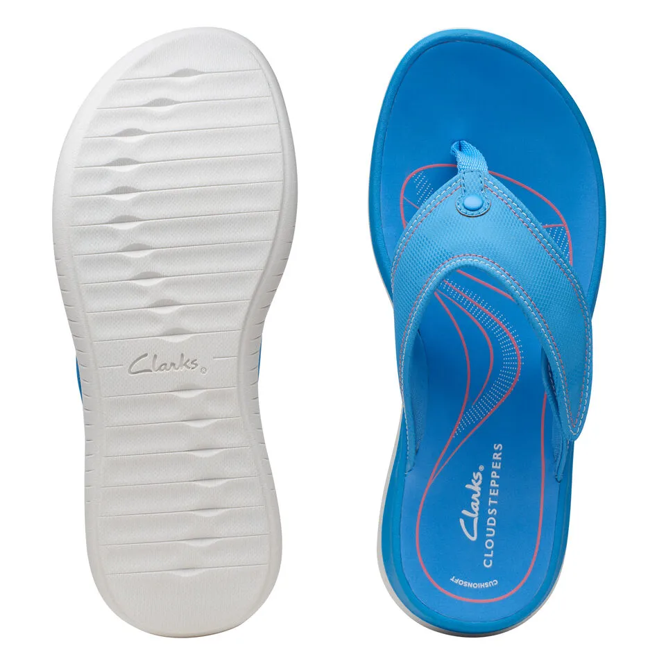 Clarks Women's Glide Post Bright Blue Synthetic