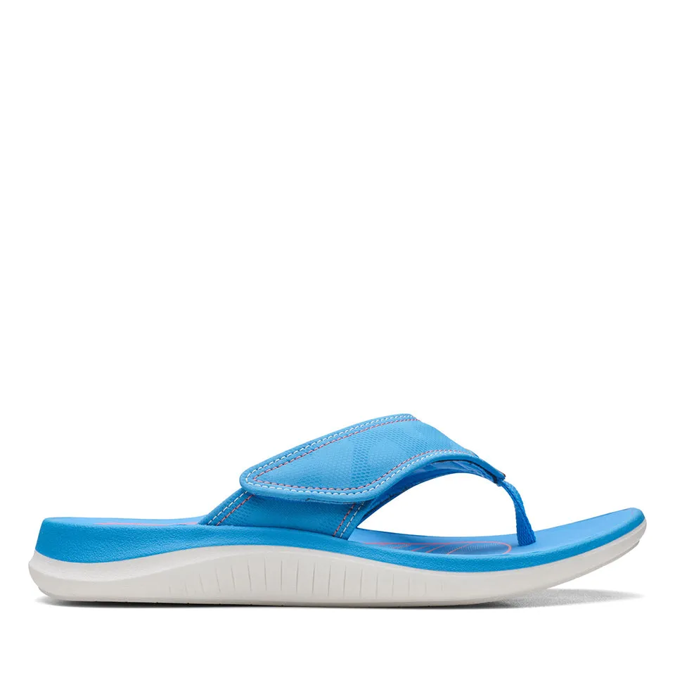 Clarks Women's Glide Post Bright Blue Synthetic