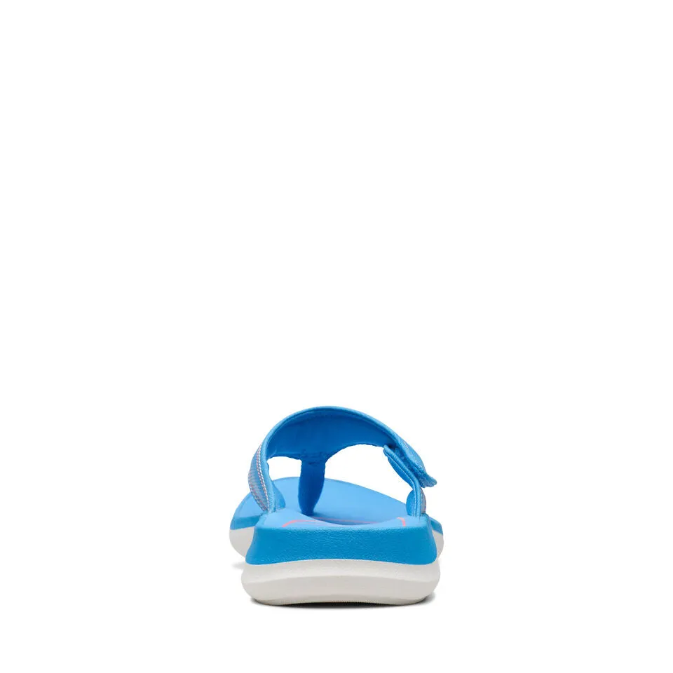 Clarks Women's Glide Post Bright Blue Synthetic