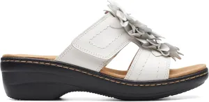 Clarks Women's Merliah Raelyn Slide Sandal, White Leather, 7.5