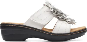Clarks Women's Merliah Raelyn Slide Sandal, White Leather, 7.5