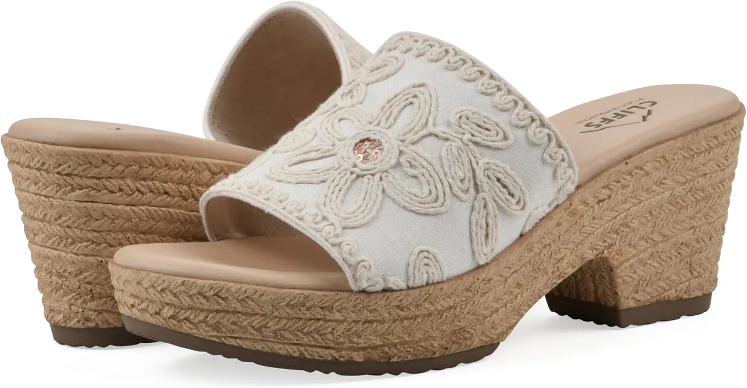 CLIFFS BY WHITE MOUNTAIN Women's Biancia Platform Slide Sandal