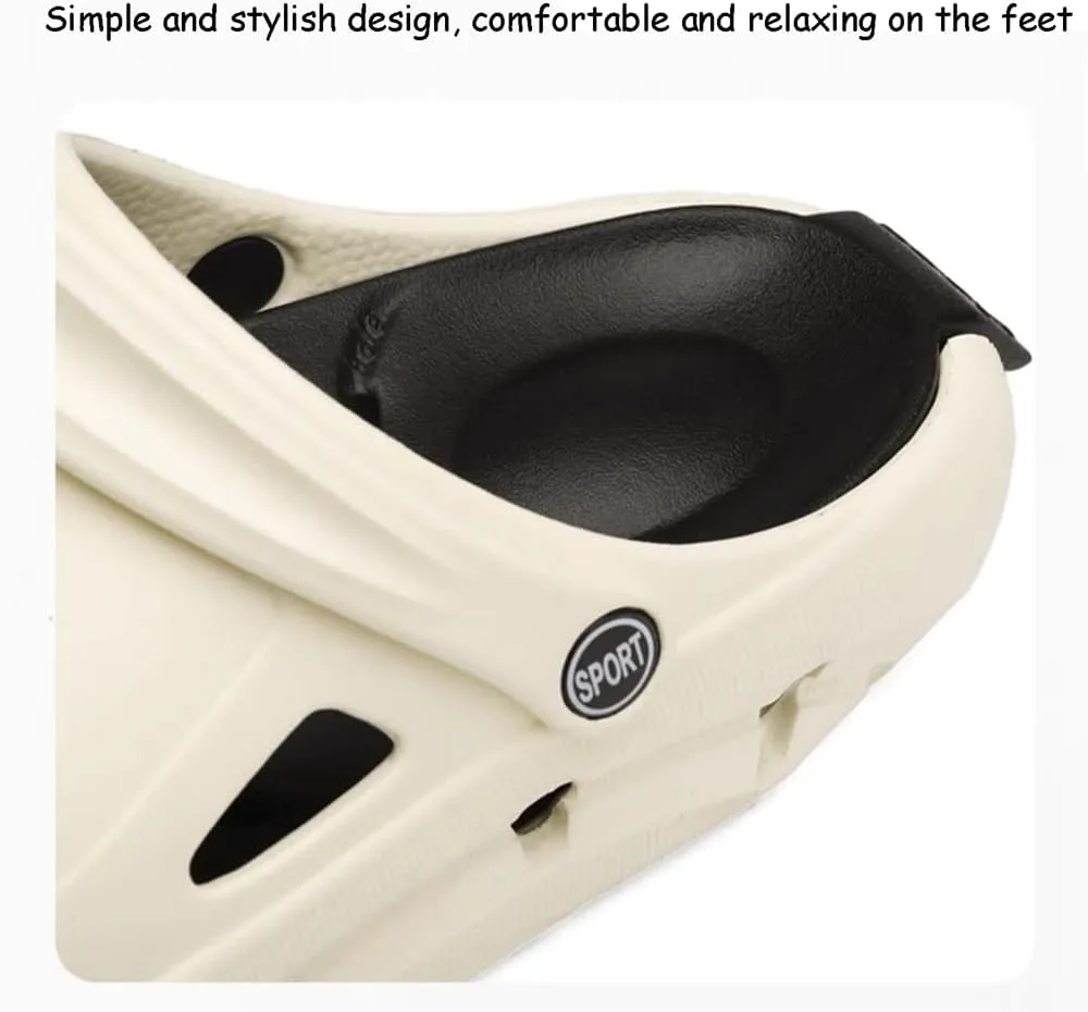 Clogs,Mens & Womens Garden Clogs,Cloggies Lightweight,Summer Beach Mule Clogs,Pool Shower Sandals,Couple Outdoor Sandals and Slippers,Suitable for Beach,Bathroom,Outdoor,Etc