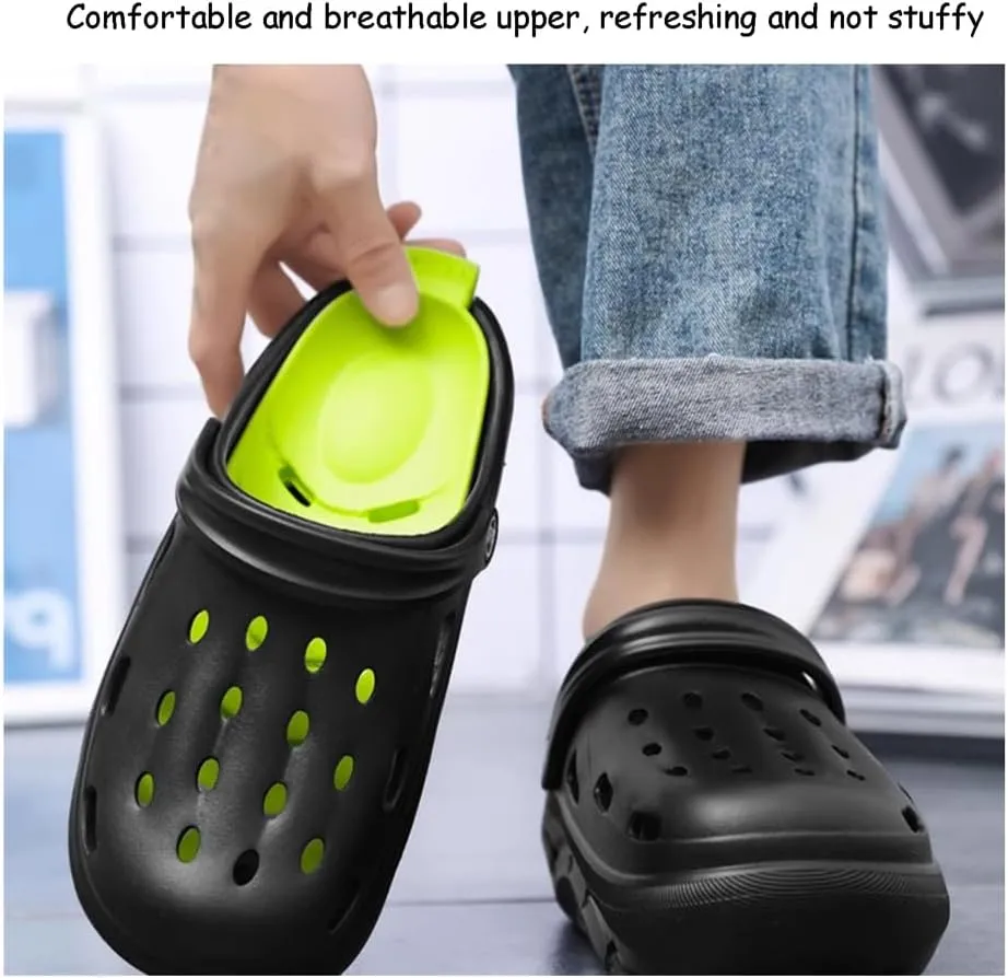 Clogs,Mens & Womens Garden Clogs,Cloggies Lightweight,Summer Beach Mule Clogs,Pool Shower Sandals,Couple Outdoor Sandals and Slippers,Suitable for Beach,Bathroom,Outdoor,Etc