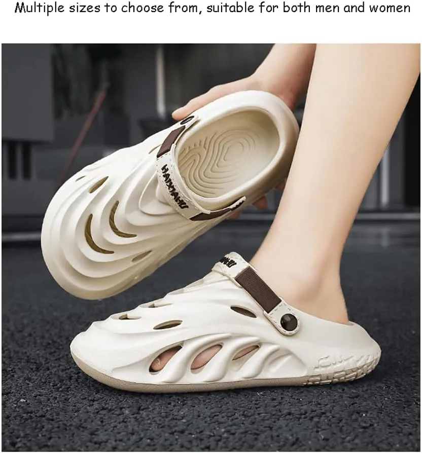 Clogs,Mens & Womens Garden Clogs,Summer Beach Mule Clogs,Anti-Slip Water Shoes Breathable Sandals Slippers,Couple Outdoor Sandals and Slippers,Comfortable and Light On The Feet