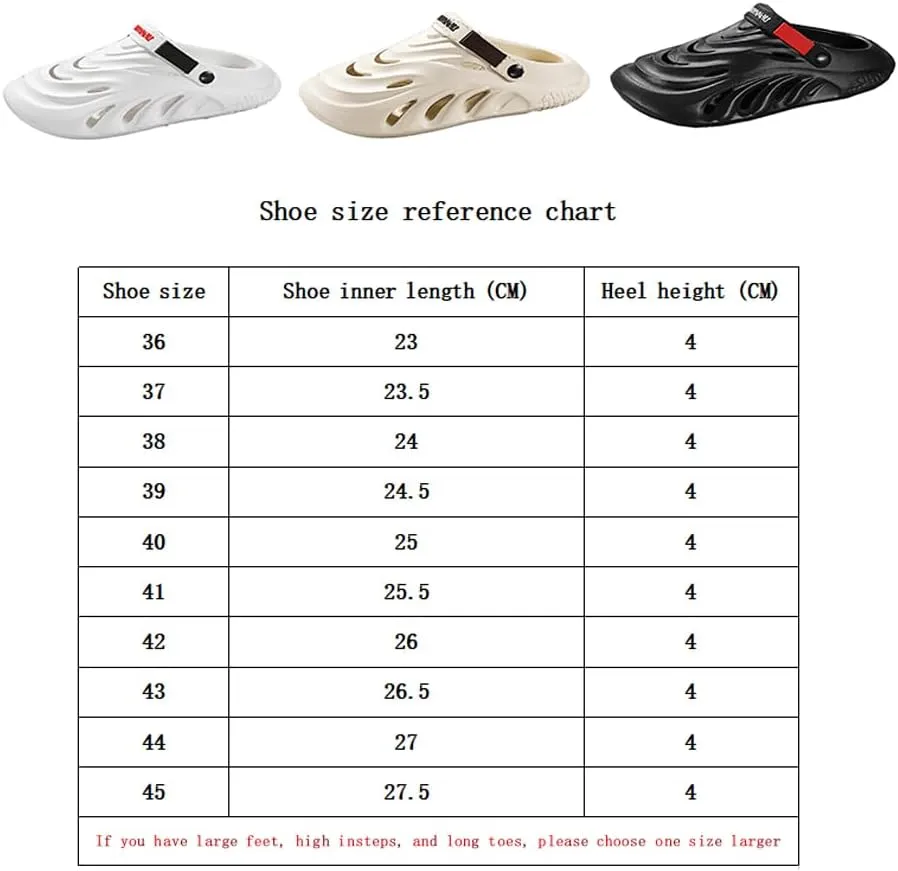 Clogs,Mens & Womens Garden Clogs,Summer Beach Mule Clogs,Anti-Slip Water Shoes Breathable Sandals Slippers,Couple Outdoor Sandals and Slippers,Comfortable and Light On The Feet