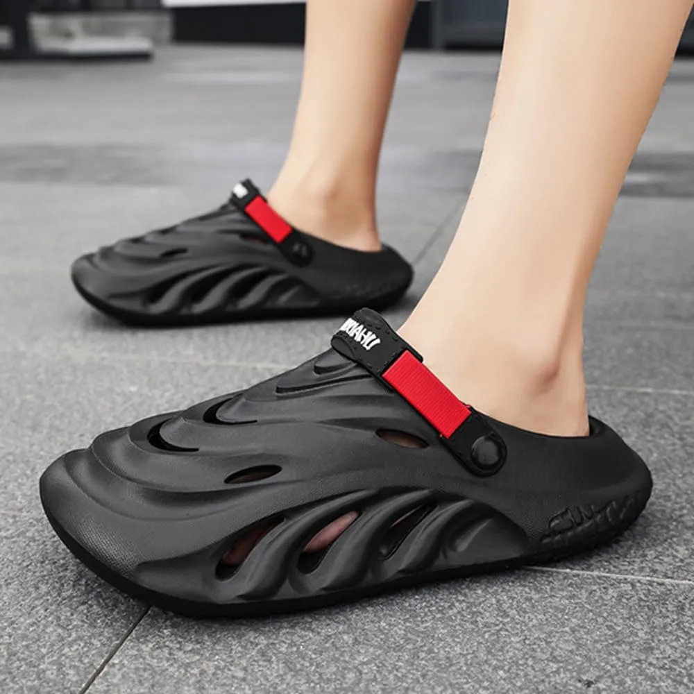 Clogs,Mens & Womens Garden Clogs,Summer Beach Mule Clogs,Anti-Slip Water Shoes Breathable Sandals Slippers,Couple Outdoor Sandals and Slippers,Comfortable and Light On The Feet
