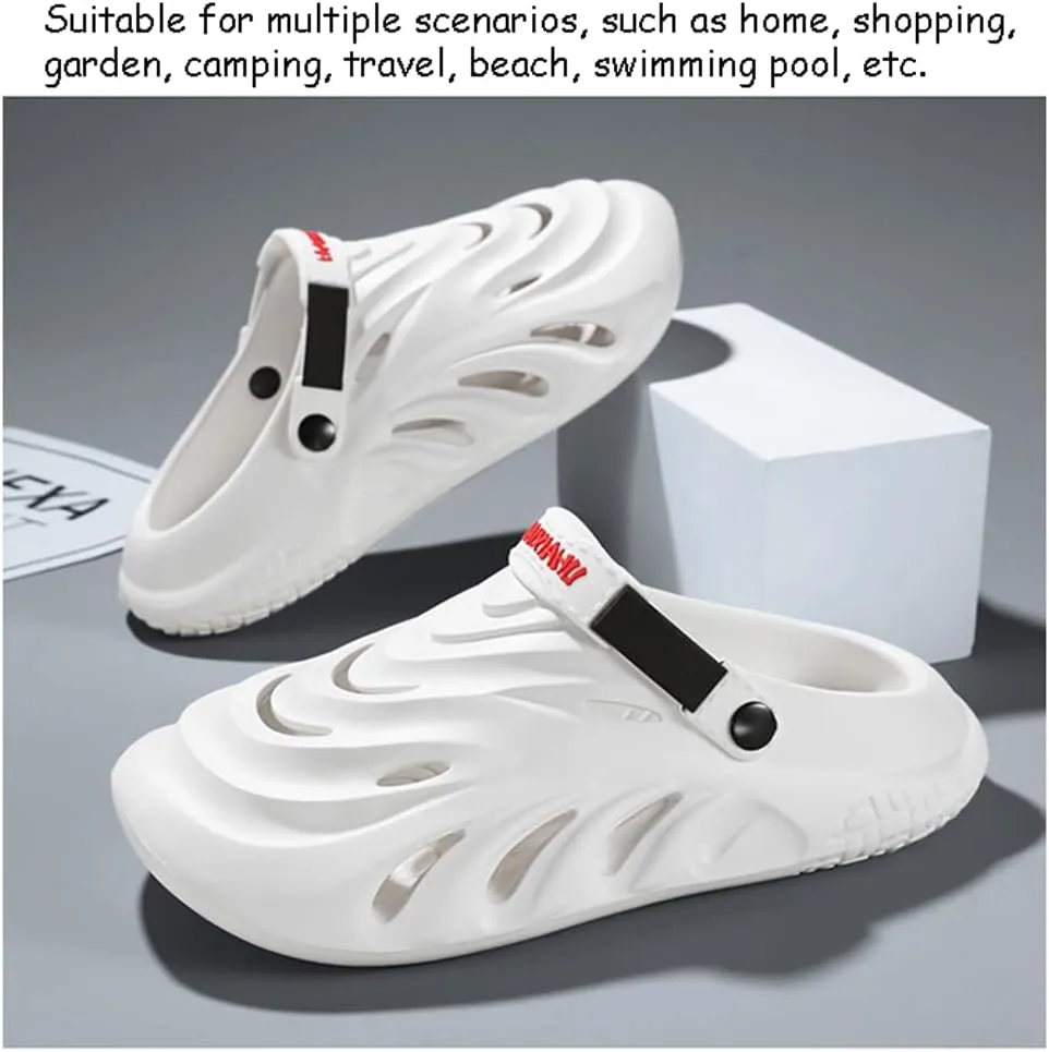 Clogs,Mens & Womens Garden Clogs,Summer Beach Mule Clogs,Anti-Slip Water Shoes Breathable Sandals Slippers,Couple Outdoor Sandals and Slippers,Comfortable and Light On The Feet