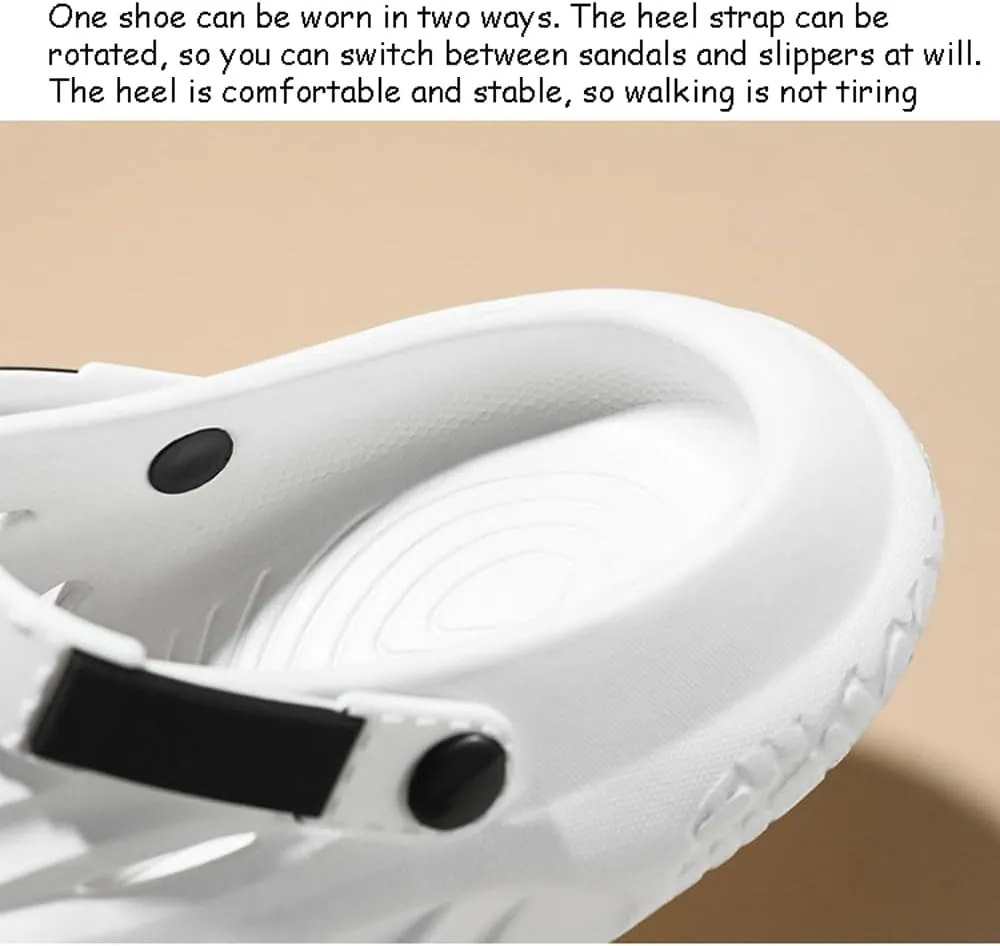 Clogs,Mens & Womens Garden Clogs,Summer Beach Mule Clogs,Anti-Slip Water Shoes Breathable Sandals Slippers,Couple Outdoor Sandals and Slippers,Comfortable and Light On The Feet