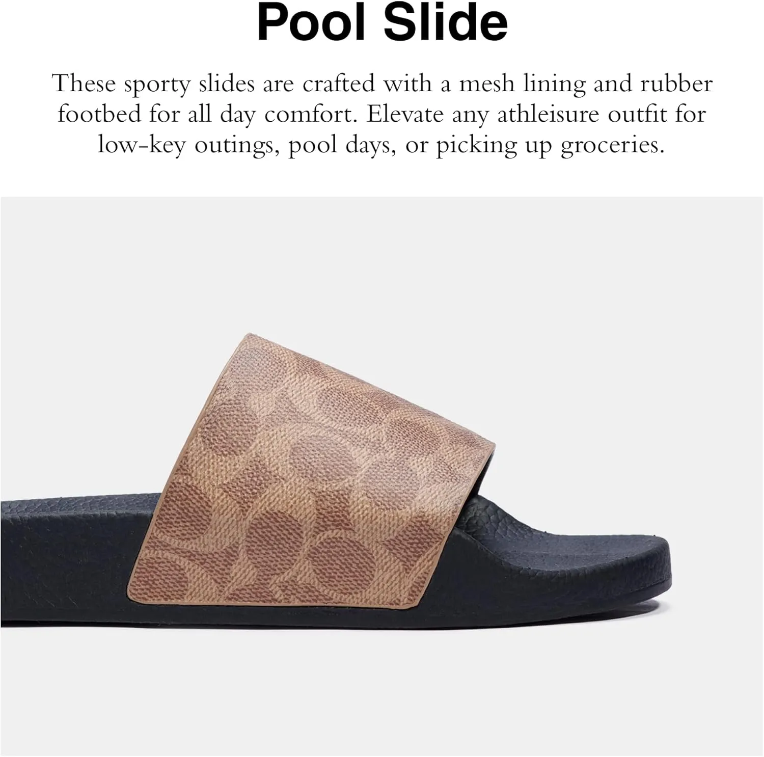 Coach Men's Signature Coated Canvas Pool Slide