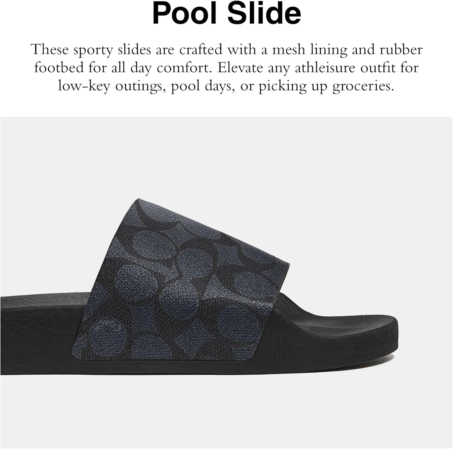 Coach Men's Signature Coated Canvas Pool Slide