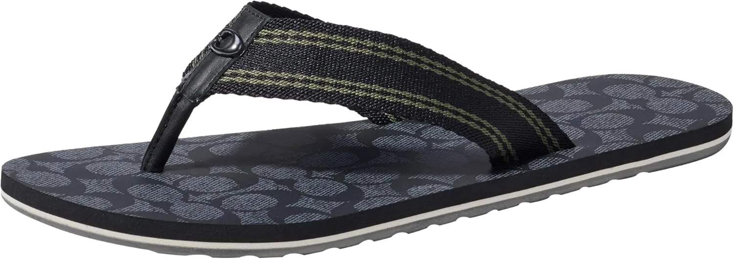 Coach Men's Signature Webbing Flip Flop