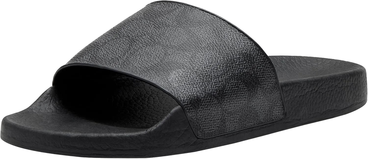 Coach Women's Udele Coated Canvas Slide Slipper