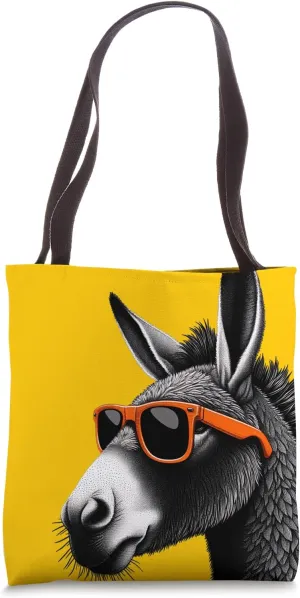 Cool Mule Wearing Sunglasses Graphic Art Tote Bag