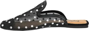 Corkys Footwear Hey Girl to Die for Slip-on Flat Mule - Rhinestone Mesh Body, Closed Toe, Breathable and Lightweight Elegance, Comfortable and Lightly Cushioned Insoles