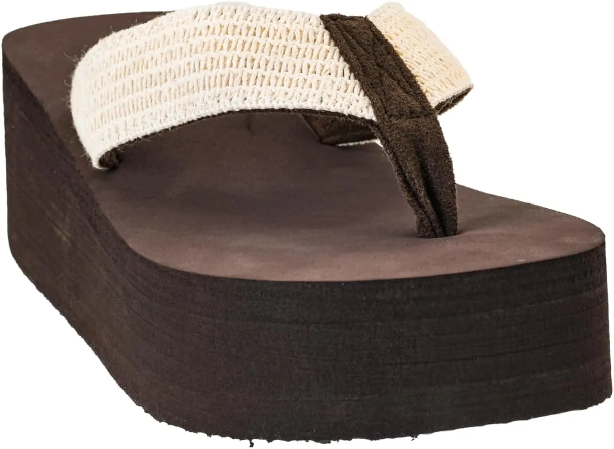 Corkys Footwear Women's Mai Tai Flip Flops - Featuring a Stylish V-Strap Design and a 2.5-Inch Platform, Blending Casual Elegance with Ultimate Comfort